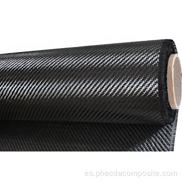 Rollo de tela de fibra de carbono tejido de 2x2 sarga